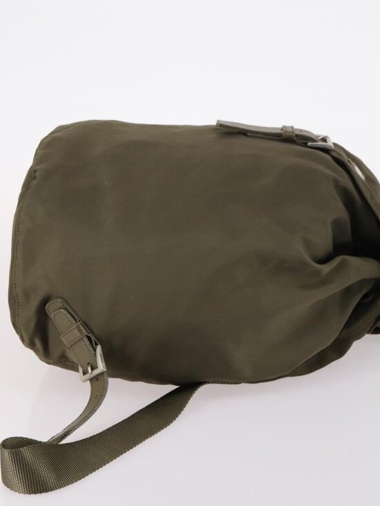 PRADA Backpack Nylon Khaki Silver Auth bs29051 main image 7